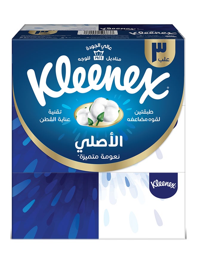 Kleenex Original Facial Tissue Tissue Boxes 146 Sheets Pack of 3 - Image 1