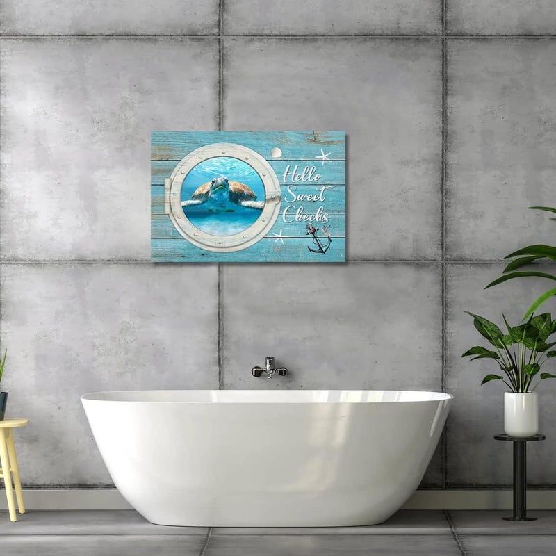SweetFox Sea Turtle Canvas Wall Art - Image 2
