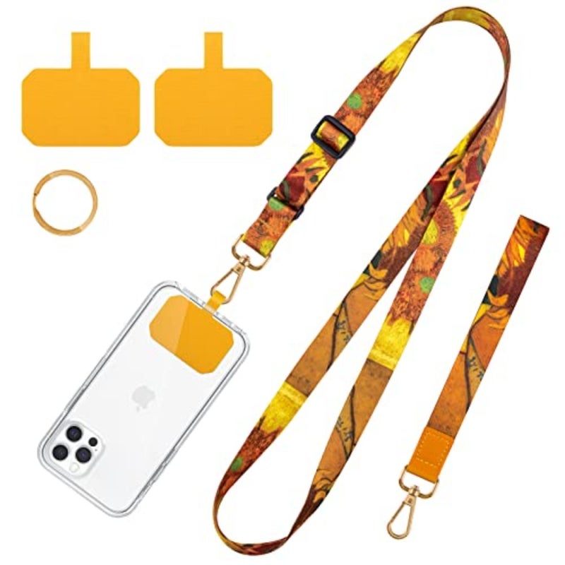 Phone Lanyards, Wrist Lanyards for Keys, Adjustable Shoulder Neck Strap, Universal Crossbody Cell Phone Lanyard for ID Badges, Card Holder, Car Key, and Most Smartphones - Image 1