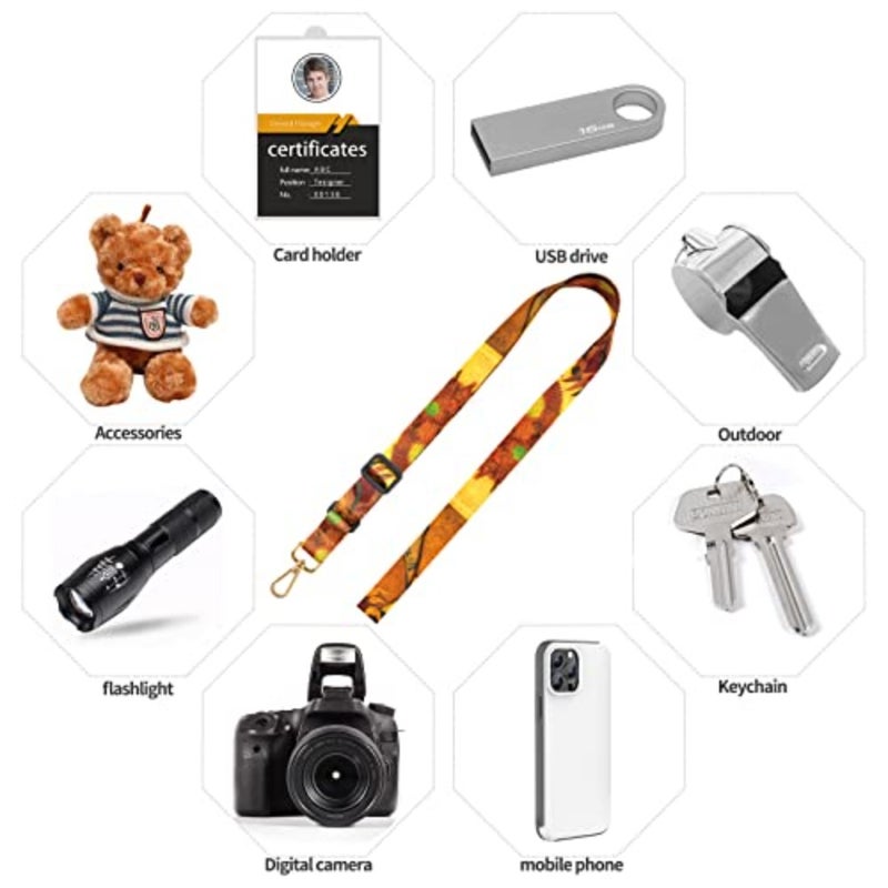 Phone Lanyards, Wrist Lanyards for Keys, Adjustable Shoulder Neck Strap, Universal Crossbody Cell Phone Lanyard for ID Badges, Card Holder, Car Key, and Most Smartphones - Image 3