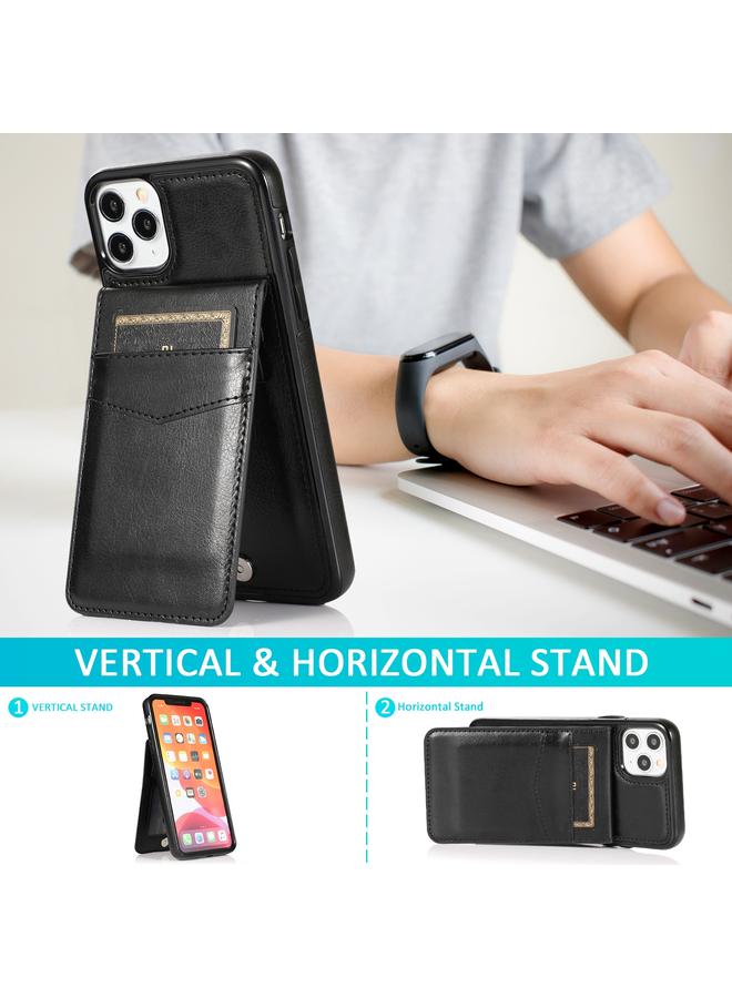 Zaboon Case For iPhone 11 Solid Color PC + TPU Protective Case with Holder & Card Slots - Image 4