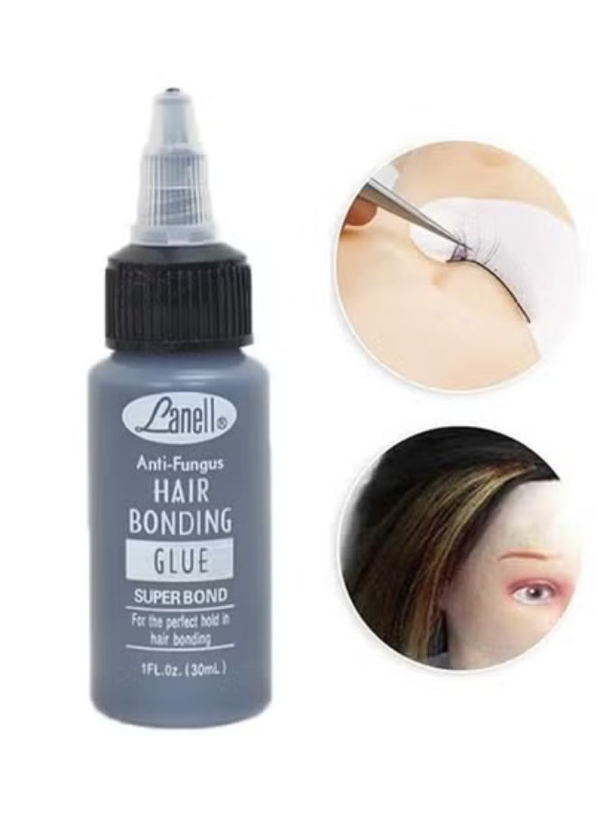 Lanell Anti Fungus Hair Bonding Glue 30ml, Hair Extension Gel Glue, Anti Allergy Hair Bonding Glue Strong Hold Hairpiece Gel, Wig Extension Adhesive Glue for Pro Salon and Home - Image 1