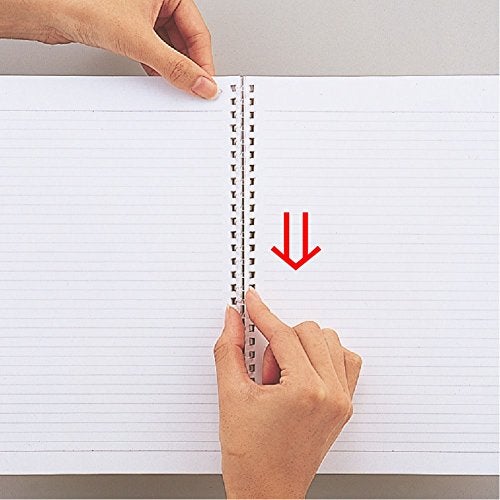 Lihit Lab N1640-1 Open Ring Notebook, Twist Notebook, A5, 24 Holes, 100 Leaf, Milky White - Image 5