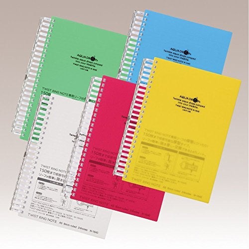 Lihit Lab N1640-1 Open Ring Notebook, Twist Notebook, A5, 24 Holes, 100 Leaf, Milky White - Image 2