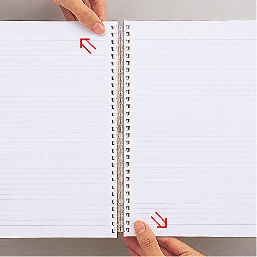 Lihit Lab N1640-1 Open Ring Notebook, Twist Notebook, A5, 24 Holes, 100 Leaf, Milky White - Image 4