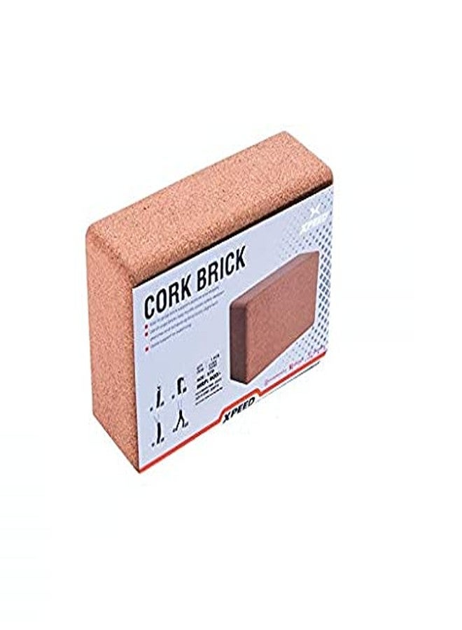 XPEED Yoga Block 100% Natural Cork - Cork Yoga Brick Non-Slip Ecologically Manufactured Essential Yoga/Pilates/Stretches/Exercise/Meditation Equipment - Cork Yoga Block - Image 3