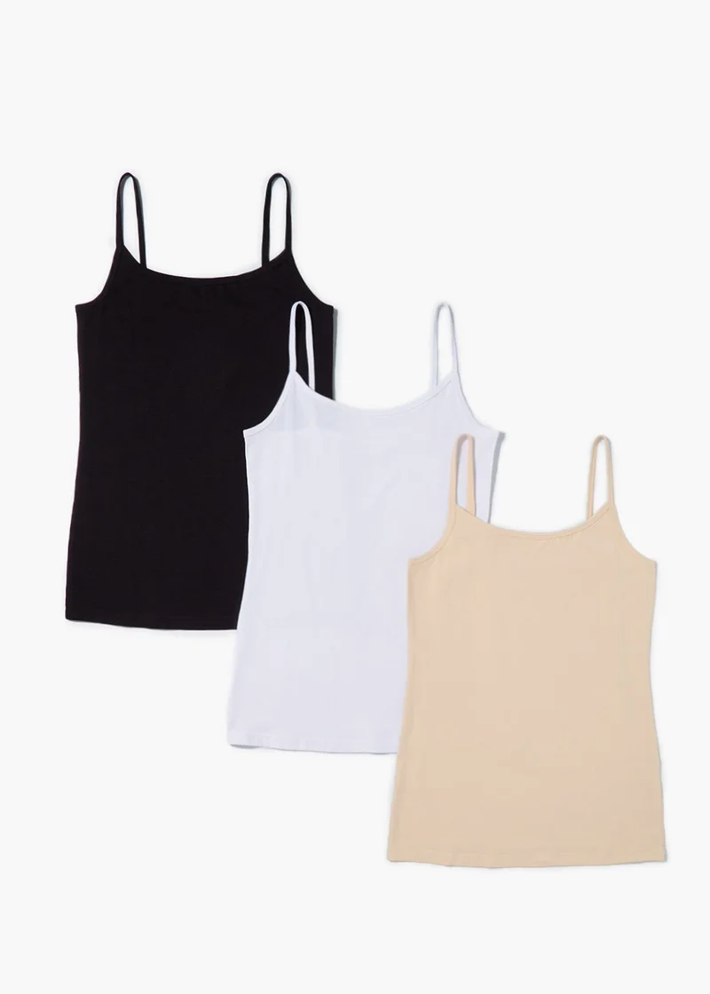 Matalan 3 Pack Essential Cami Tops