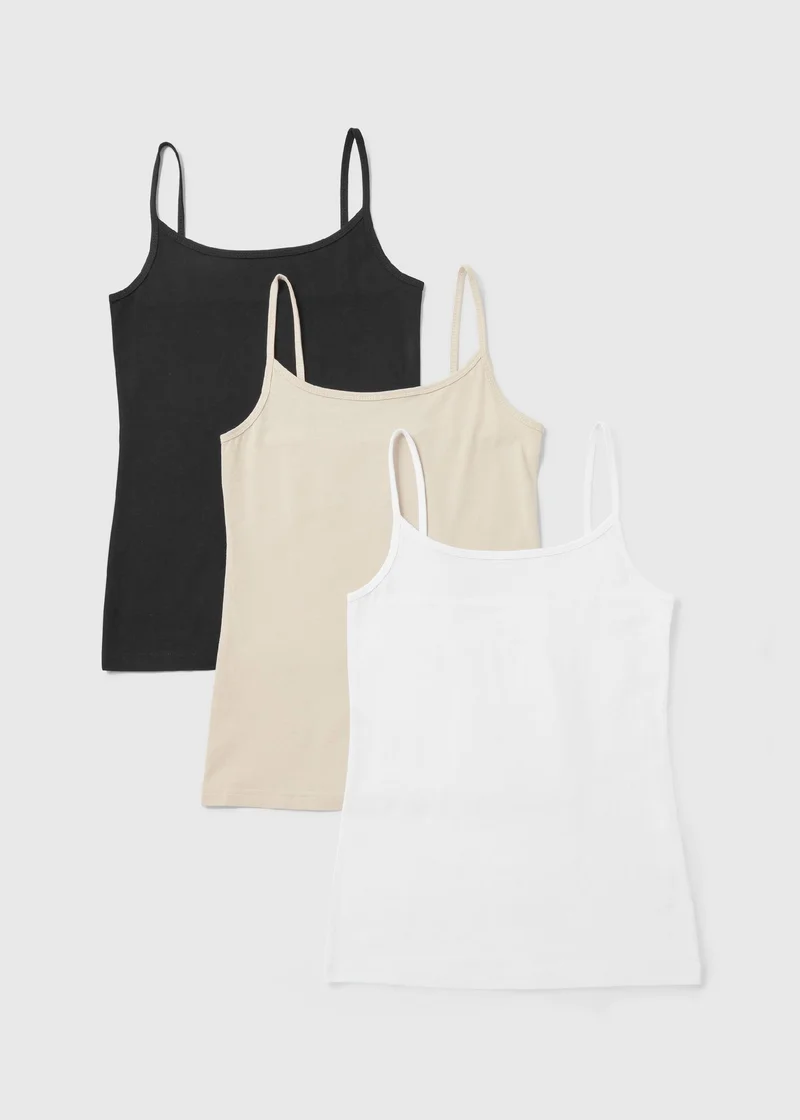 Matalan 3 Pack Essential Cami Tops