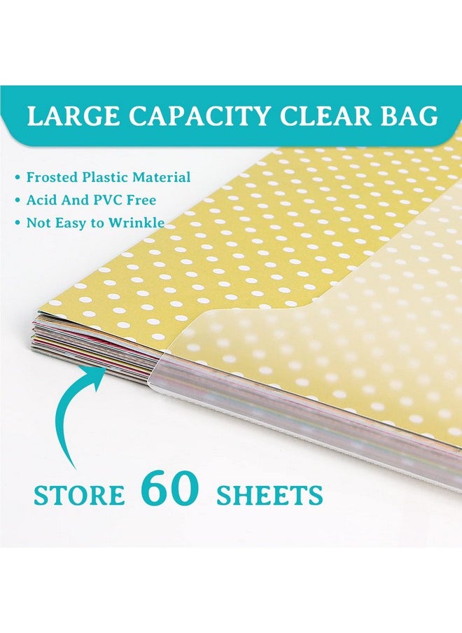 Caydo - Caydo 82 Pieces Scrapbook Paper Storage Organizer with 120 Pieces Sticky Index Tabs, Scrapbook Storage and Organization Holds 12 x 12 Inch Scrapbook Paper, Vinyl Paper, Cardstock - Image 1