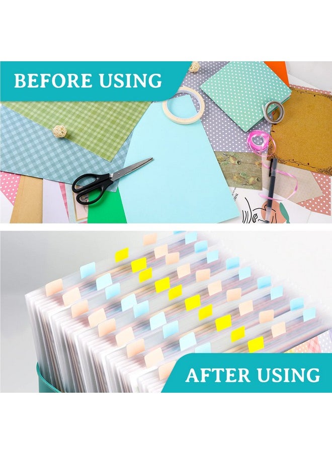 Caydo - Caydo 82 Pieces Scrapbook Paper Storage Organizer with 120 Pieces Sticky Index Tabs, Scrapbook Storage and Organization Holds 12 x 12 Inch Scrapbook Paper, Vinyl Paper, Cardstock - Image 1