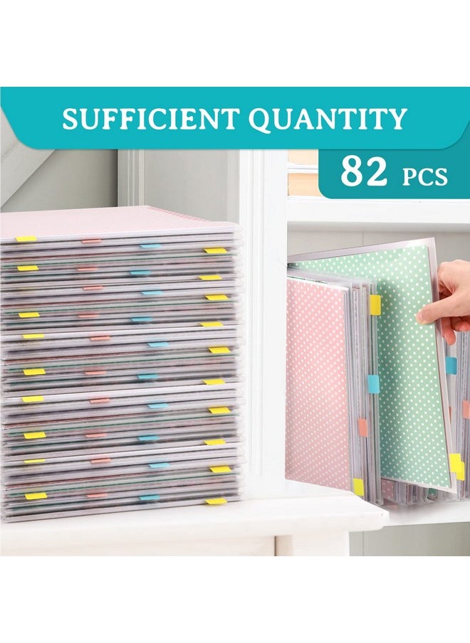 Caydo - Caydo 82 Pieces Scrapbook Paper Storage Organizer with 120 Pieces Sticky Index Tabs, Scrapbook Storage and Organization Holds 12 x 12 Inch Scrapbook Paper, Vinyl Paper, Cardstock - Image 1