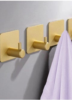 CityRiya-Long Adhesive Hooks Heavy Duty Wall Hooks Towel Hooks Stainless Steel Adhesive Coat Hooks Self Adhesive Holders for Bathroom Door Hanging Clothes Robes Bags  - Image 2