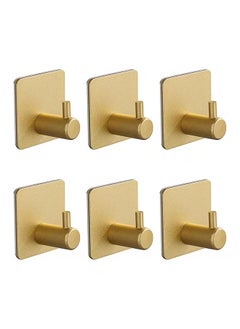 CityRiya-Long Adhesive Hooks Heavy Duty Wall Hooks Towel Hooks Stainless Steel Adhesive Coat Hooks Self Adhesive Holders for Bathroom Door Hanging Clothes Robes Bags  - Image 1