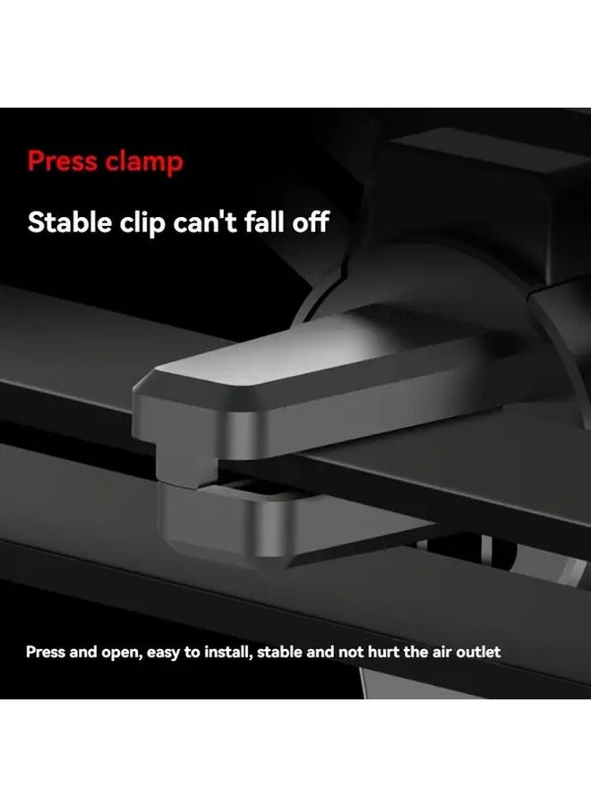 Black Auto Lock Car Air Vent Phone Holder Adjustable Vibration Resistant Grip - Image 5