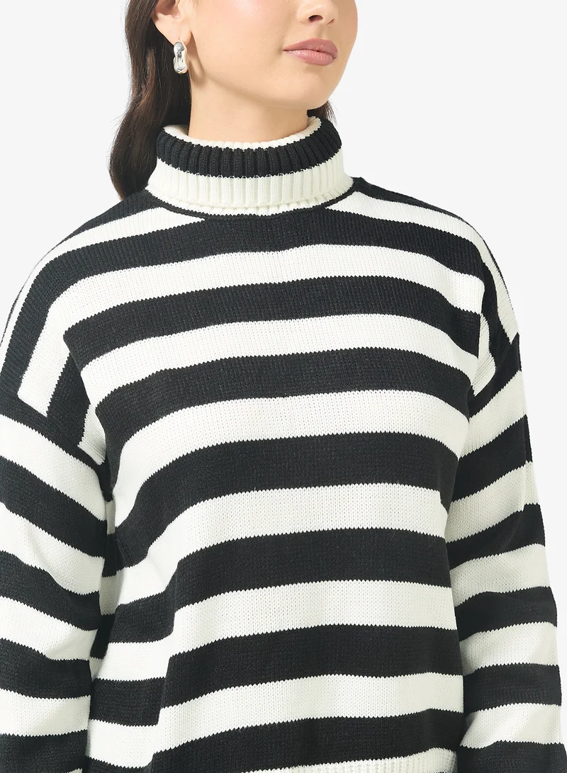 Ginger  Kniited Stripe Jumper for Women | Best Price UAE