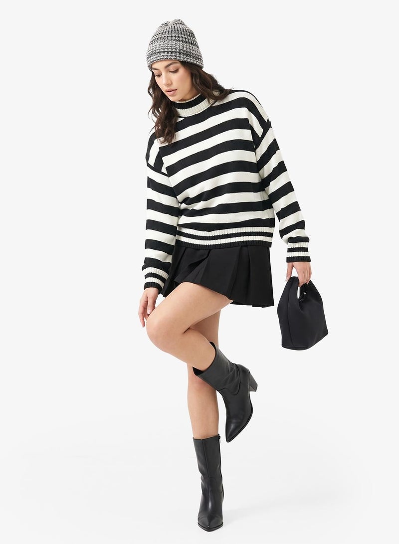 Ginger Kniited Stripe Jumper - Image 1