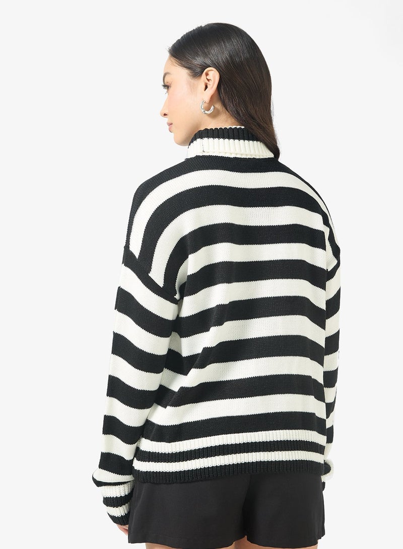 Ginger Kniited Stripe Jumper - Image 3