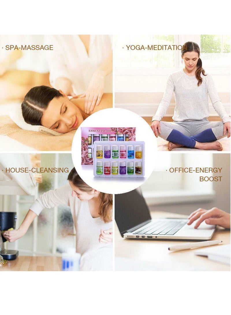 MAGIC VAULT 12Pcs Water Soluble Essential Oils, 3ml Air Purifier Essentials Oils, Oil Persistent Plant Extract Body Aromatherapy Lamp Relieve Stress Supplies for Diffuser  - Image 2