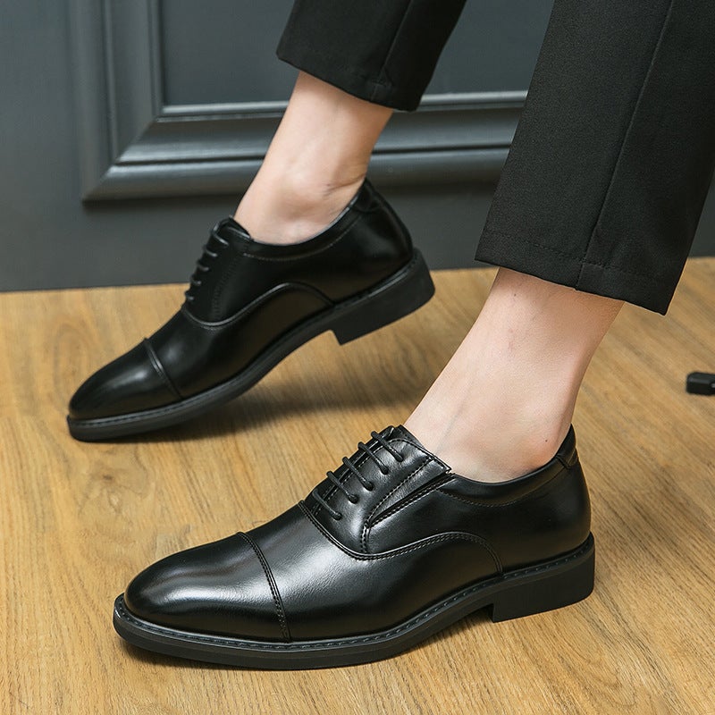 Plus Size Men'S Shoes Casual Fashion Thick Sole Increased Derby Shoes Business Dress Shoes Groom Wedding Best Man Shoes - Image 3