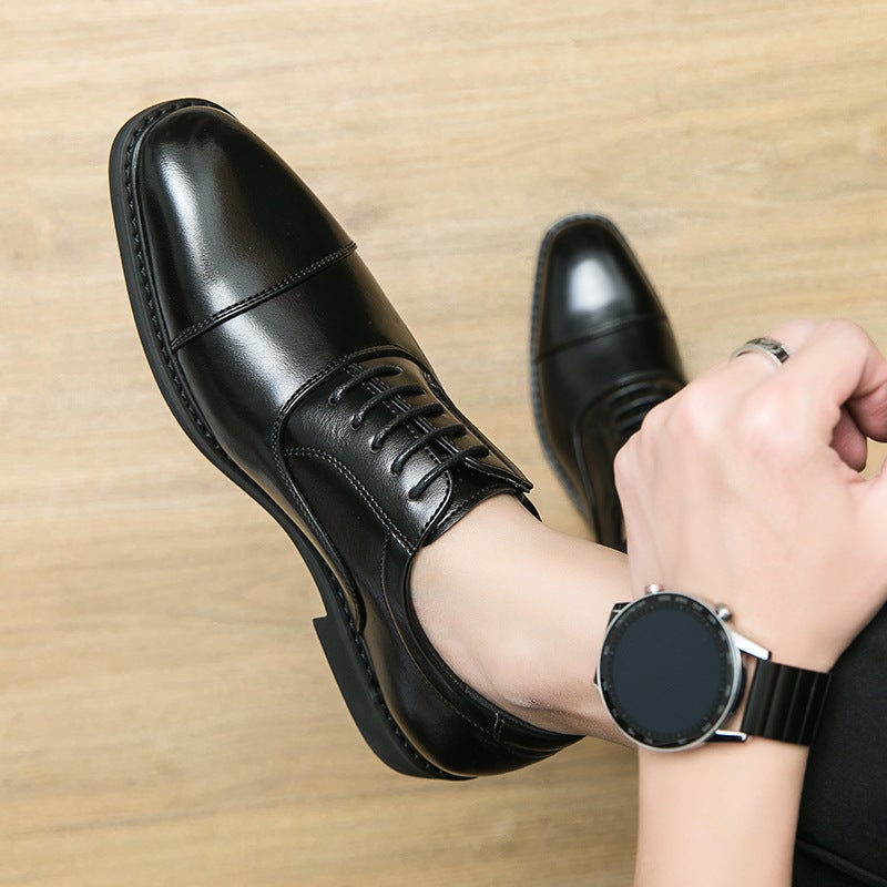 Plus Size Men'S Shoes Casual Fashion Thick Sole Increased Derby Shoes Business Dress Shoes Groom Wedding Best Man Shoes - Image 5