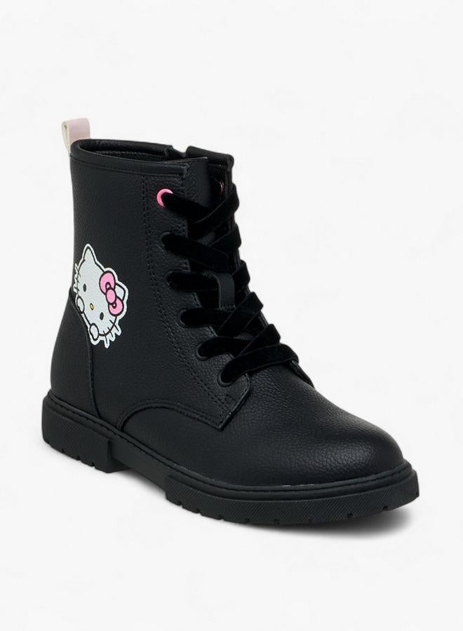 Hello Kitty Printed Ankle Boots with Zip Closure - Image 2