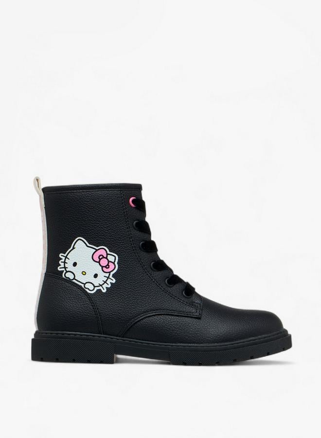Hello Kitty Printed Ankle Boots with Zip Closure - Image 3
