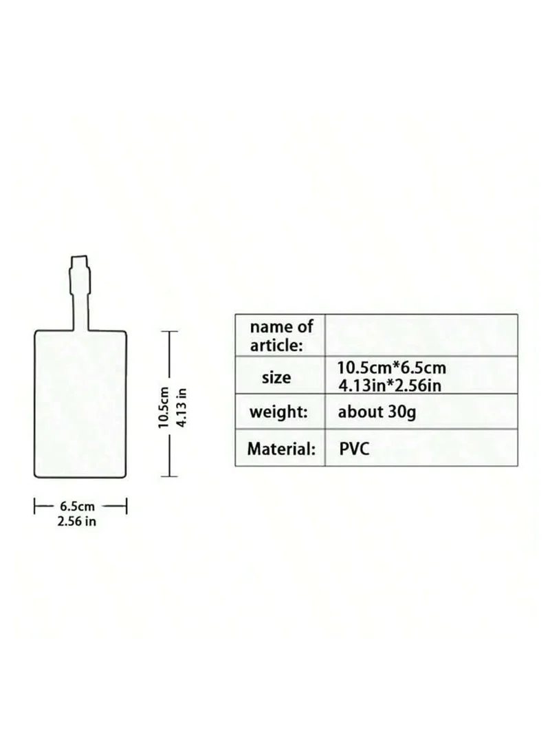 Cuisine Art Luggage Tag with Name ID Card, Personalized Identifier ID Labels, Flexible PVC Travel Tags, Secure Travel Luggage Labels for Baggage Identity, Suitcase Tag  – Trolley Shape, Black