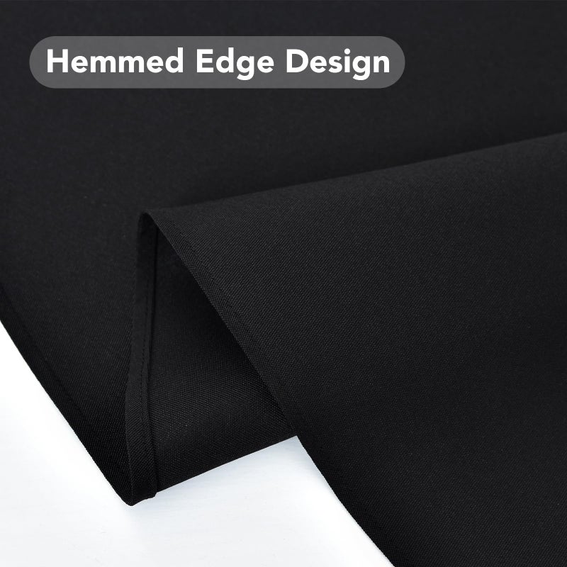 NEWISHER Black Oval Tablecloth 60x84 inch, Heavy Duty Polyester Fabric Table Cloth, Reusable Washable Solid Table Cover for Dining, Kitchen, Party, Wedding, Indoor Outdoor Tabletop Decoration - Image 4