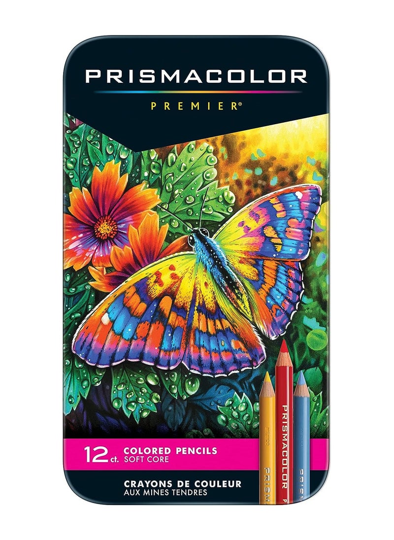 Prismacolor Prismacolor 3596T Premier Colored Pencils, Soft Core, 12 Count 