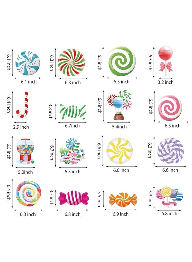 Faccito 36 Pcs Candyland Party Decorations Candy Hanging Swirls Colorful Swirl Lollipop Candy Land Themed Birthday Decorations Candyland Party Favors for Shop Baby Shower Home - Image 3