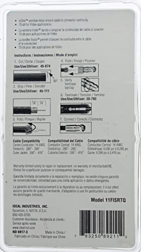 Ideal Industries إيديال إندستريز إنك. 89-211 RTQ RG-11/ موصل ضغط رباعي من نوع F - (10 عبوة) - Image 5
