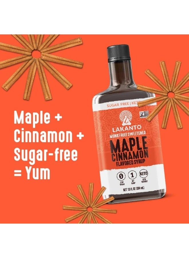 LAKANTO Monk Fruit & Erythritol Sweetened Syrup, Maple Cinnamon, 13 fl oz (384 ml) - Image 2