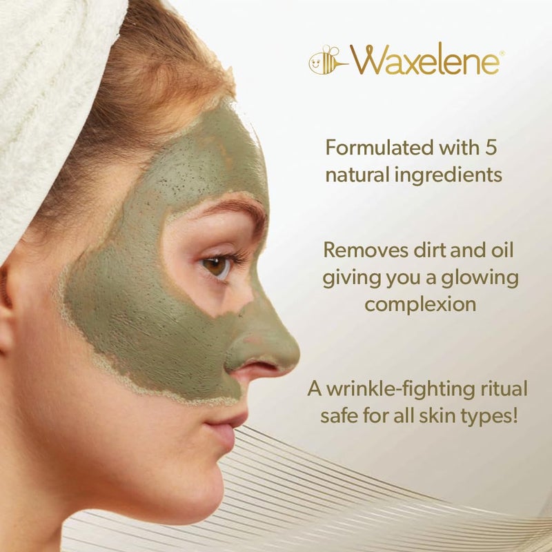 Waxelene Clarifying Mud Mask Dry Blend - Wrinkle Fighting Ritual Cleans Pores Hydrates Nourishes Skin Vitamin C Papaw Bentonite French Green Clay - Image 4