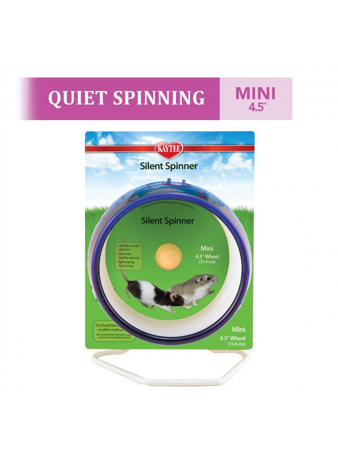 Kaytee Silent Spinner Wheel For Pet Mice and Dwarf Hamsters, Mini 4.5 Inch - Image 1