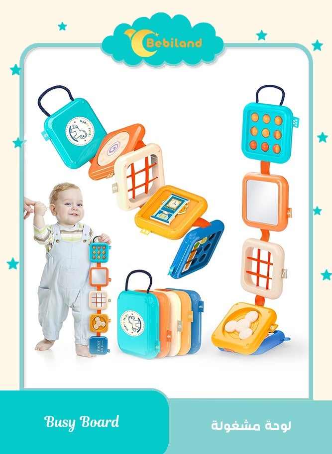 Busy Board, Portable Sensory Activity Board, Travel-friendly Busy Board for Toddlers, Preschool Education Learning Fine Motor Skills, Creative Educational Montessori Toys - Image 1