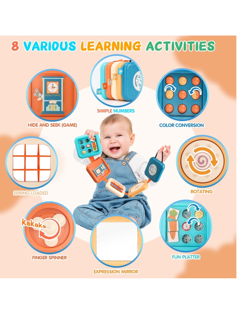 Busy Board, Portable Sensory Activity Board, Travel-friendly Busy Board for Toddlers, Preschool Education Learning Fine Motor Skills, Creative Educational Montessori Toys - Image 4