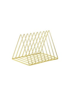 Generic Triangle Desktop Magazine Storage Rack, 9 Slot Metal Book Holder Document File Folder Stand  - Image 1