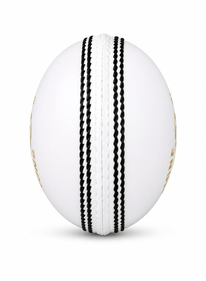 BOXCO Power White Leather Cricket Ball (Pack of 1) | Four Piece Hand-Stitched Seam Match Grade for T20, ODI & Test - Image 5