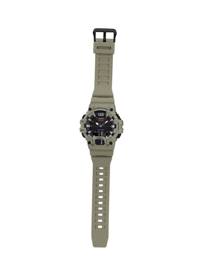 كاسيو ساعة يد شبابية بعقارب ورقمية مقاومة للماء طراز HDC-700-3A3VDF - مقاس 53 مم - لون أخضر رجال - Image 5