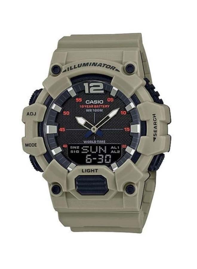 كاسيو ساعة يد شبابية بعقارب ورقمية مقاومة للماء طراز HDC-700-3A3VDF - مقاس 53 مم - لون أخضر رجال - Image 1