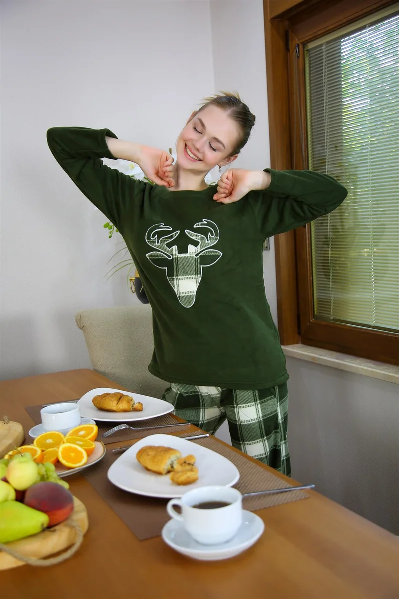 Akbeniz Welsoft Polar Kadın Pijama Takımı 8510