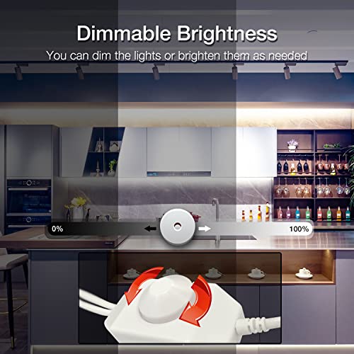 DAYBETTER COB LED Strip, 16.4 ft White LED Strip Lights, Dimmable LED Light Strip 6500K Bright Daylight White, 24V, 1600LEDs, 2835 Flexible LED Tape Light for TV, Bedroom, Kitchen Cabinet, Closet - Image 4