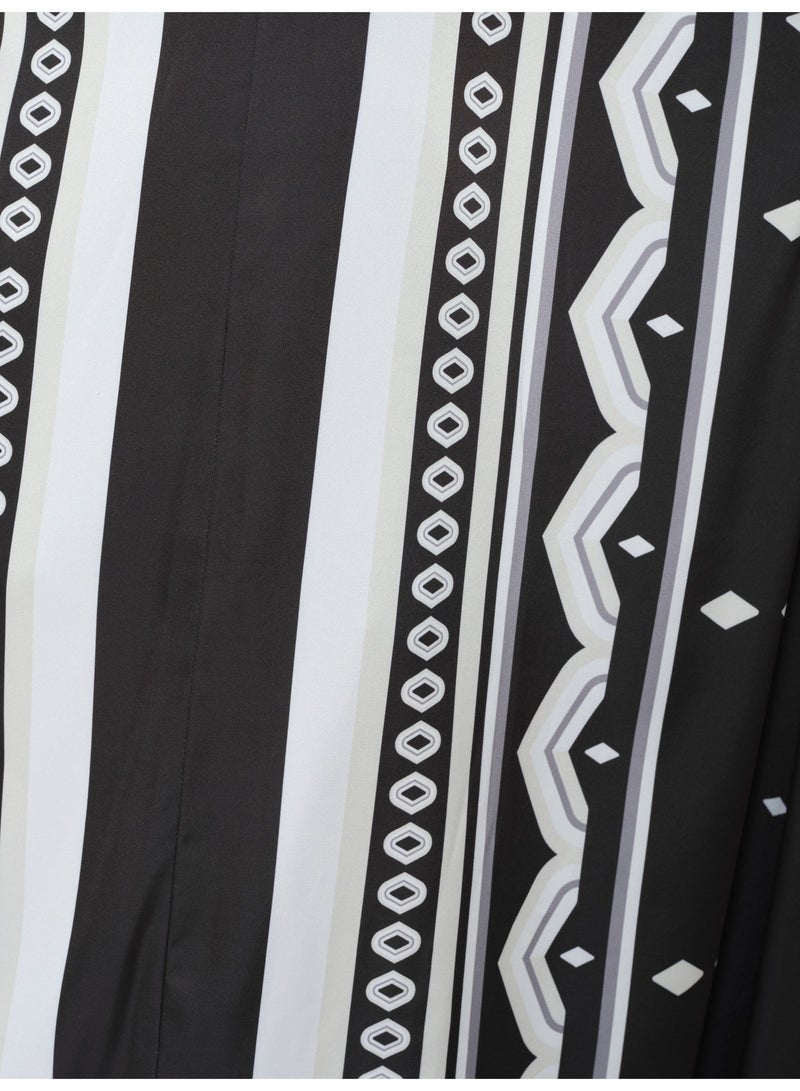 Sabr 'Nizwa' Kids Prayer Dress With Travel Pouch, Black - Image 4