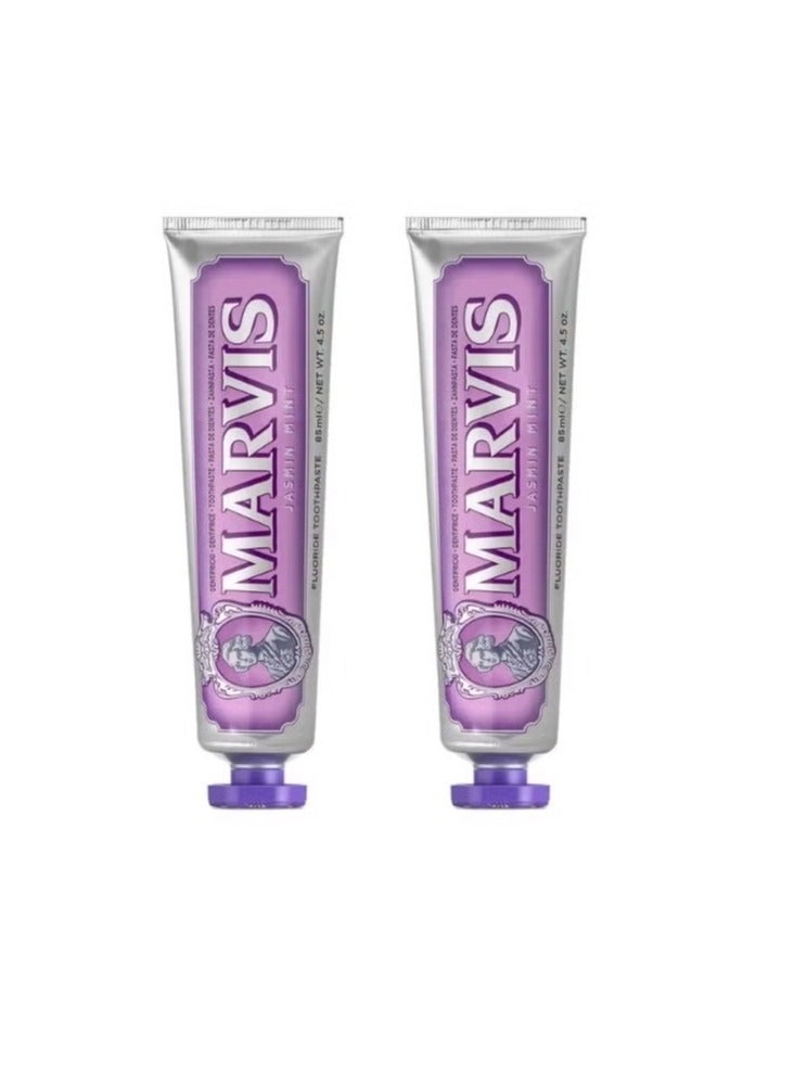 Marvis 3 Pcs Jasmin Mint Toothpaste 85ml – Luxurious Italian Toothpaste with Floral Mint Fusion - Image 3