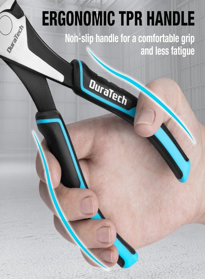 DURATECH 7" High Leverage Diagonal Cutters, Cr-Ni Wire Cutters, Side Cutters for Cutting Wire, Diagonal Cutting Pliers with Comfortable Grip - Image 5