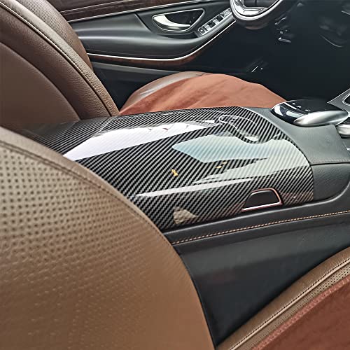 CHUANGHUI for Mercedes-Benz S Class W221 W222 S400 S450 S500 S550 S560 S600 Carbon Fiber Color Car Interior Center Armrest Box Cover Console Box Panel Protective Cover (W222 2014-2020) - Image 2