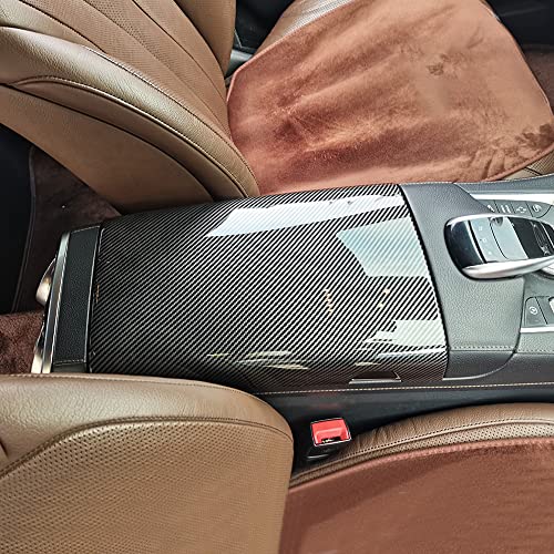 CHUANGHUI for Mercedes-Benz S Class W221 W222 S400 S450 S500 S550 S560 S600 Carbon Fiber Color Car Interior Center Armrest Box Cover Console Box Panel Protective Cover (W222 2014-2020) - Image 3