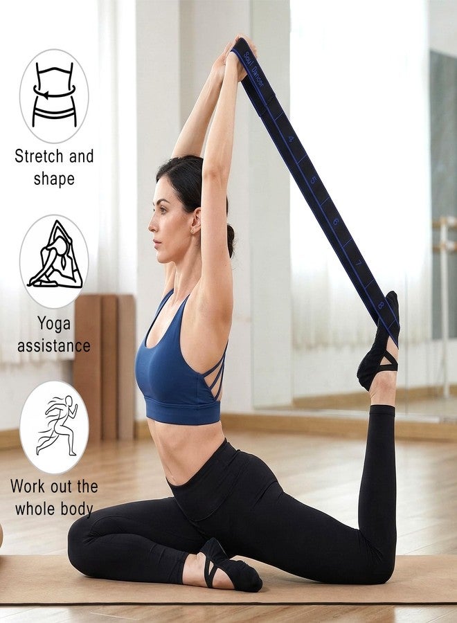 Zelphvt 2Pcs Numbered Resistance Bands for Glutes Yoga, 8-Section Elastic Training Bands for Full Body Stretching, Adjustable Pull Rope for Home Gym Arm Leg Exercise (Red & Purple) - Image 3
