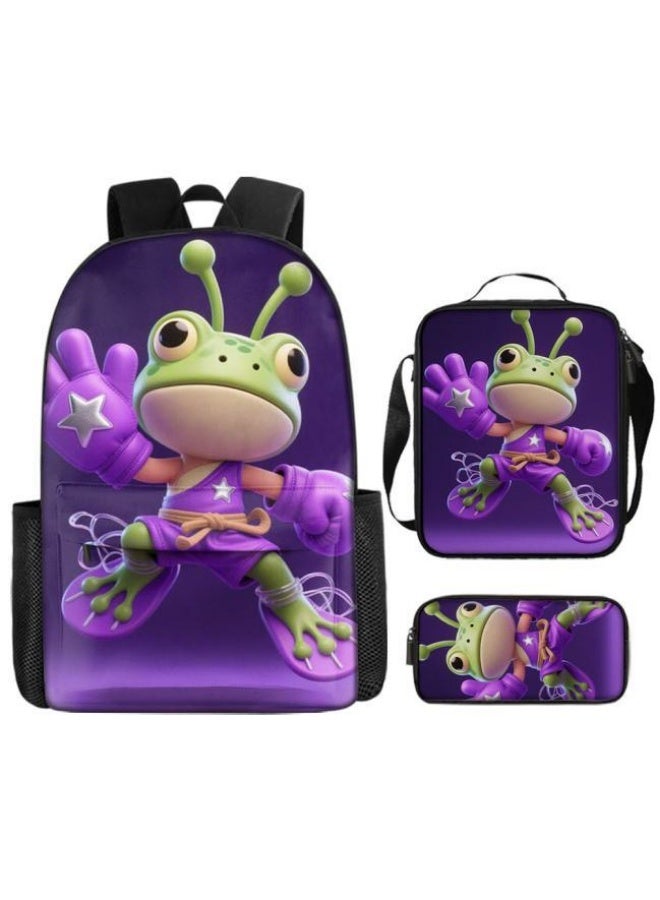 Bright Li Fire Fashion password for student teenagers! Popular cartoon bag three-piece set, practical and eye-catching (available for students, children, friends outings, mountain climbing, school, etc.) - 15 - Image 3