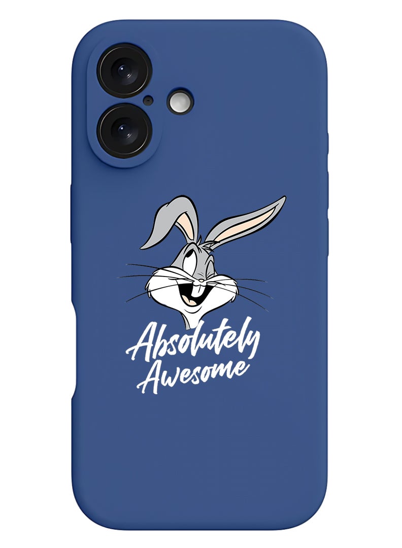 Theodor Protective Slim Fit Case Liquid Silicone Cover with Full Body Protection Anti-Scratch Shockproof Case For Apple iPhone 17 (Blue) Absolutely Awesome - White - Image 1